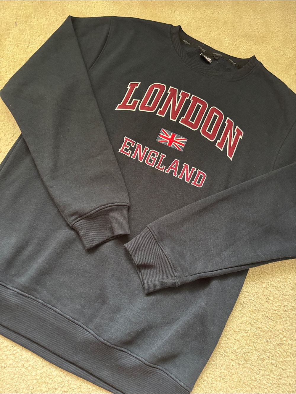 Navy London England Graphic Crewneck Sweatshirt